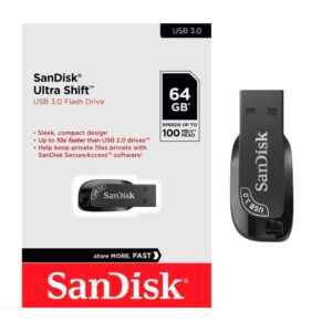 Pendrive Sandisk 64GB 3.0 Ultra Shift CZ410